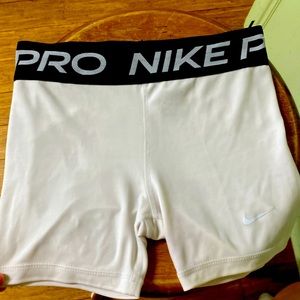 White Nike pros size extra small